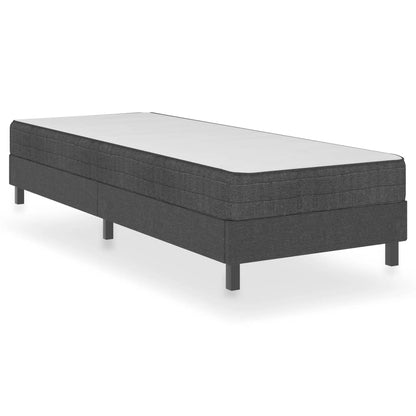 Letto a Molle Grigio Scuro in Tessuto 100x200 cm | homemem39