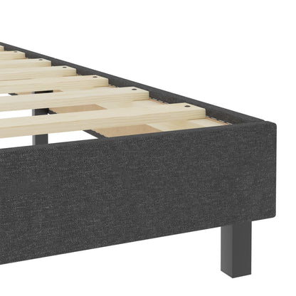 Letto a Molle Grigio Scuro in Tessuto 100x200 cm | homemem39