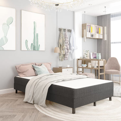 Letto a Molle Grigio Scuro in Tessuto 120x200 cm | homemem39