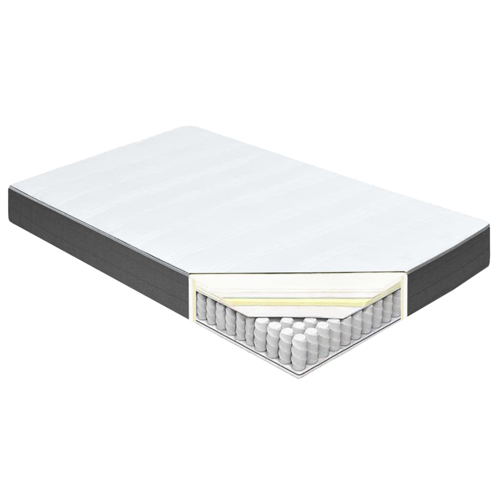 Letto a Molle Grigio Scuro in Tessuto 160x200 cm | homemem39