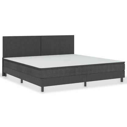Letto a Molle Grigio Scuro in Tessuto 200x200 cm | homemem39