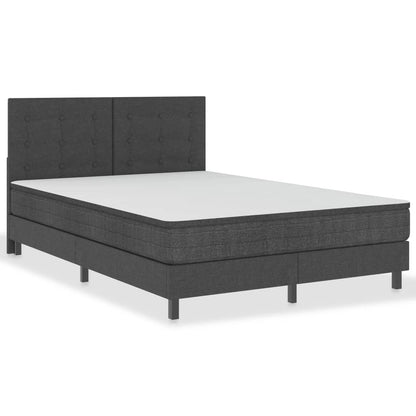 Letto a Molle Grigio Scuro in Tessuto 140x200 cm | homemem39