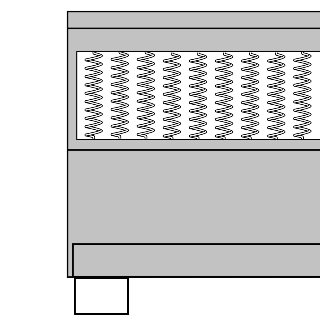 Letto a Molle Grigio Scuro in Tessuto 140x200 cm | homemem39