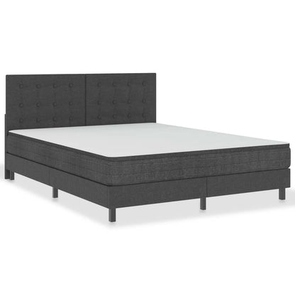 Letto a Molle Grigio Scuro in Tessuto 180x200 cm | homemem39