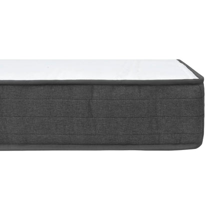 Letto a Molle Grigio Scuro in Tessuto 200x200 cm
