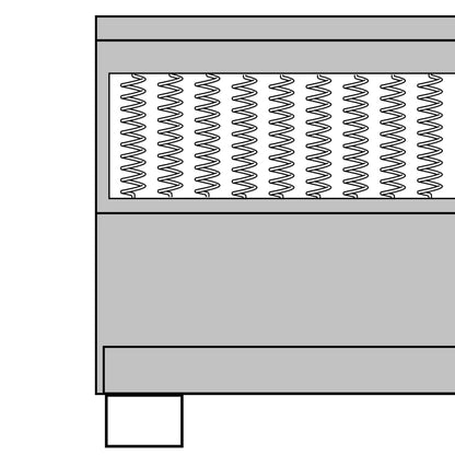Letto a Molle Grigio Scuro in Tessuto 200x200 cm
