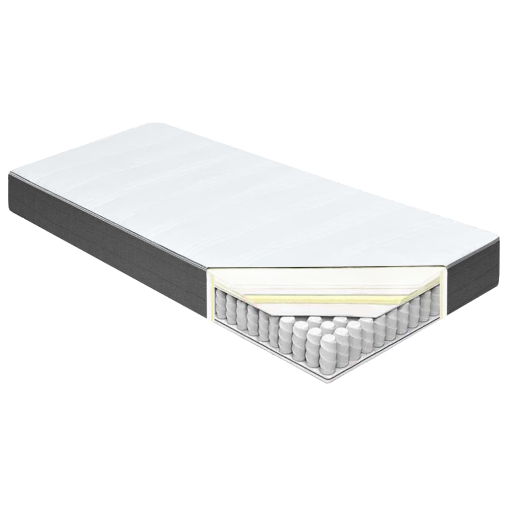 Letto a Molle Grigio Scuro in Tessuto 180x200 cm | homemem39