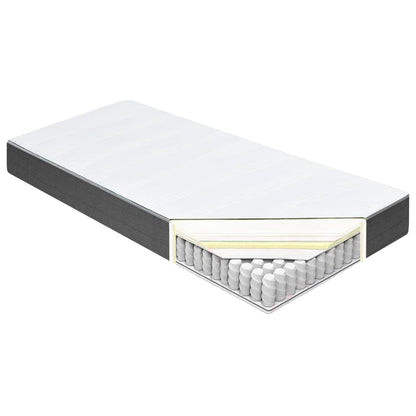Letto a Molle Grigio Scuro in Tessuto 200x200 cm