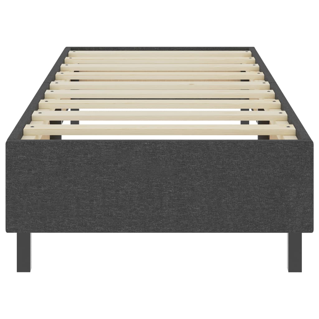 Letto a Molle Grigio Scuro in Tessuto 100x200 cm | homemem39