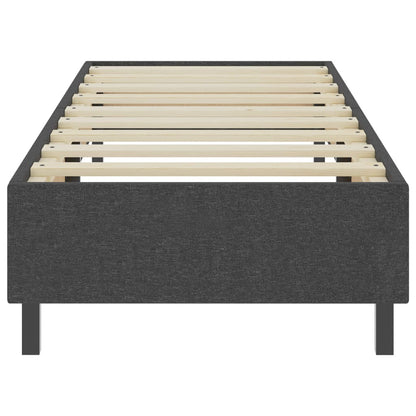 Letto a Molle Grigio Scuro in Tessuto 100x200 cm | homemem39