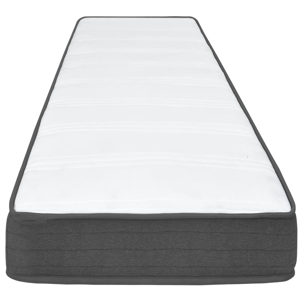 Letto a Molle Grigio Scuro in Tessuto 100x200 cm | homemem39