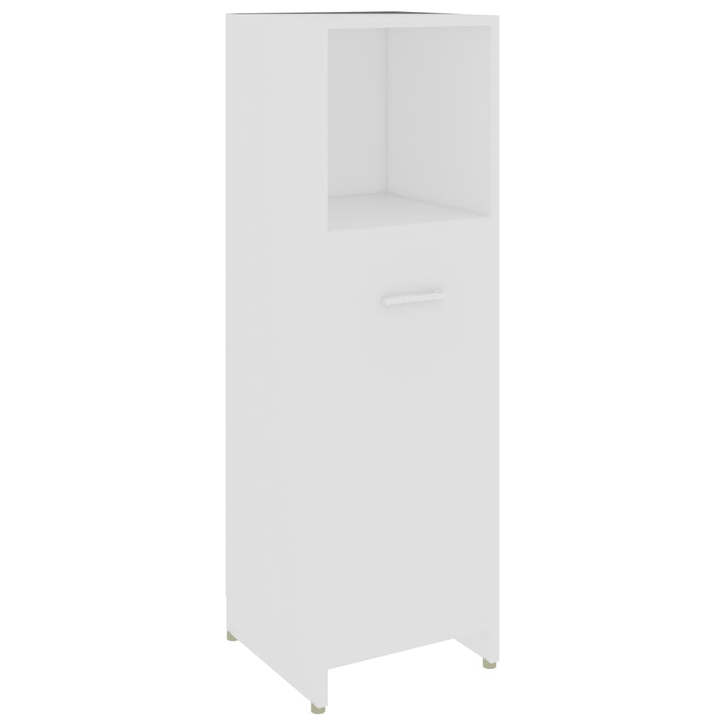 Armadio da Bagno Bianco 30x30x95 cm in Legno Multistrato | homemem39