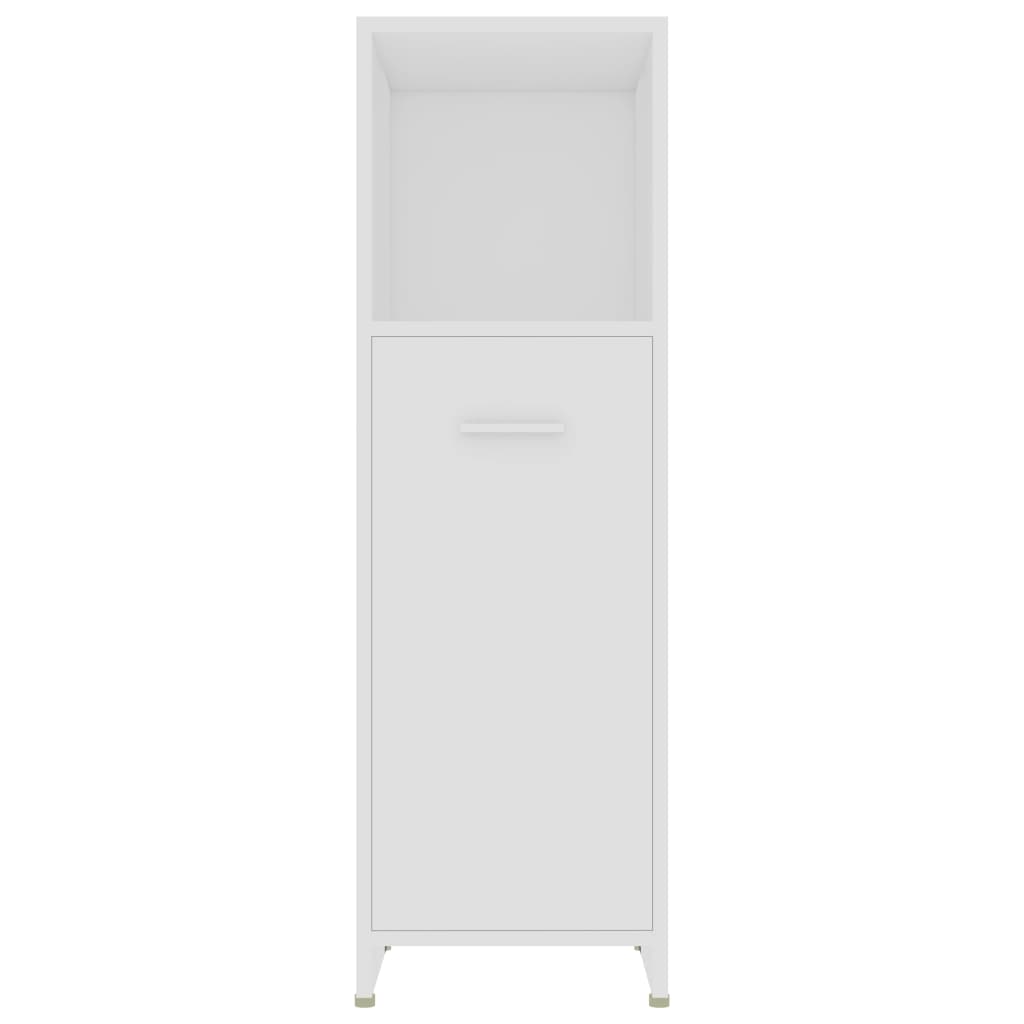Armadio da Bagno Bianco 30x30x95 cm in Legno Multistrato | homemem39