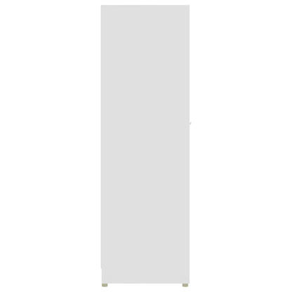 Armadio da Bagno Bianco 30x30x95 cm in Legno Multistrato