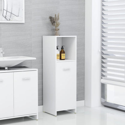 Armadio da Bagno Bianco 30x30x95 cm in Legno Multistrato | homemem39