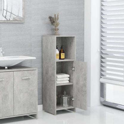 Mobile da Bagno Grigio Cemento 30x30x95 cm in Legno Multistrato | homemem39