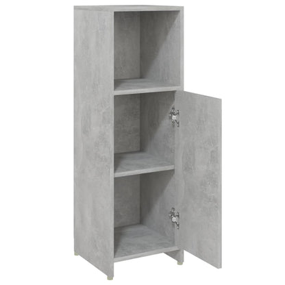 Mobile da Bagno Grigio Cemento 30x30x95 cm in Legno Multistrato | homemem39