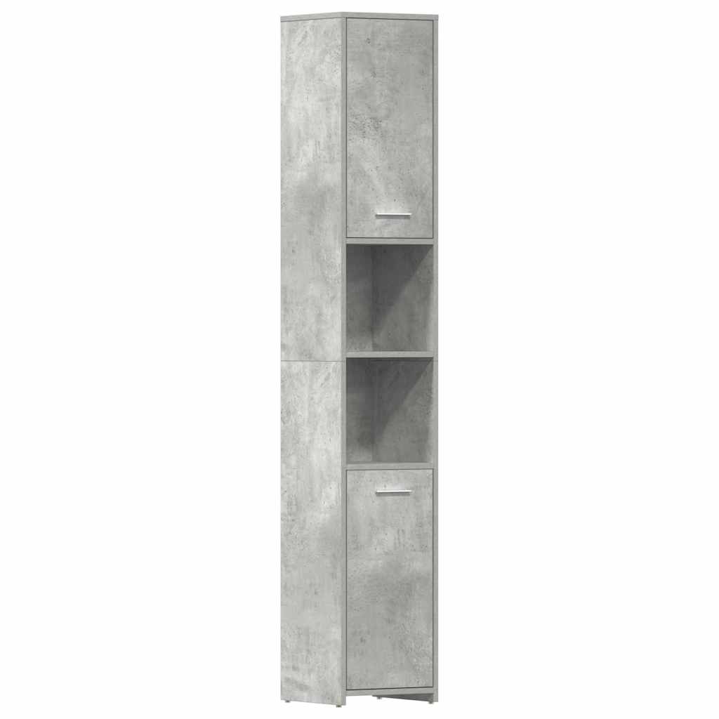 Mobile da Bagno Grigio Cemento 30x30x183,5 cm Legno tecnico | homemem39