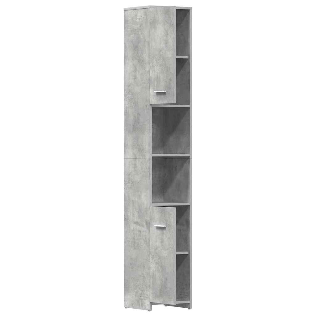Mobile da Bagno Grigio Cemento 30x30x183,5 cm Legno tecnico | homemem39