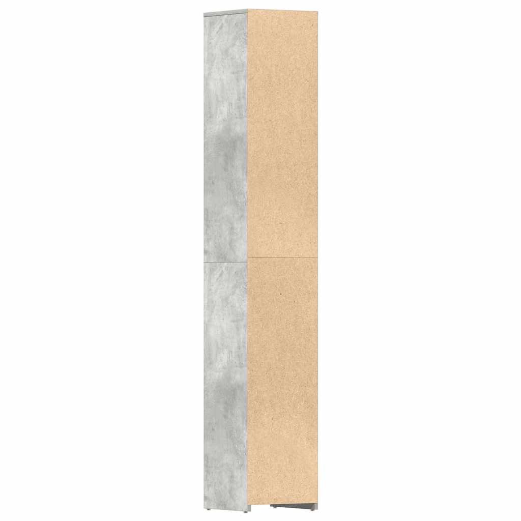 Mobile da Bagno Grigio Cemento 30x30x183,5 cm Legno tecnico | homemem39