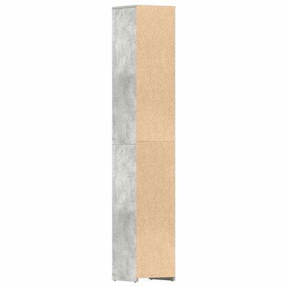 Mobile da Bagno Grigio Cemento 30x30x183,5 cm Legno tecnico | homemem39