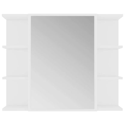 Armadio da Bagno Bianco 80x20,5x64 cm in Legno Multistrato
