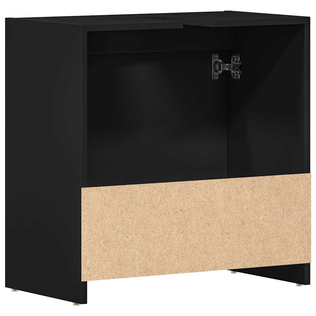 Mobile da Bagno Nero 60x33x61 cm in Legno Multistrato | homemem39