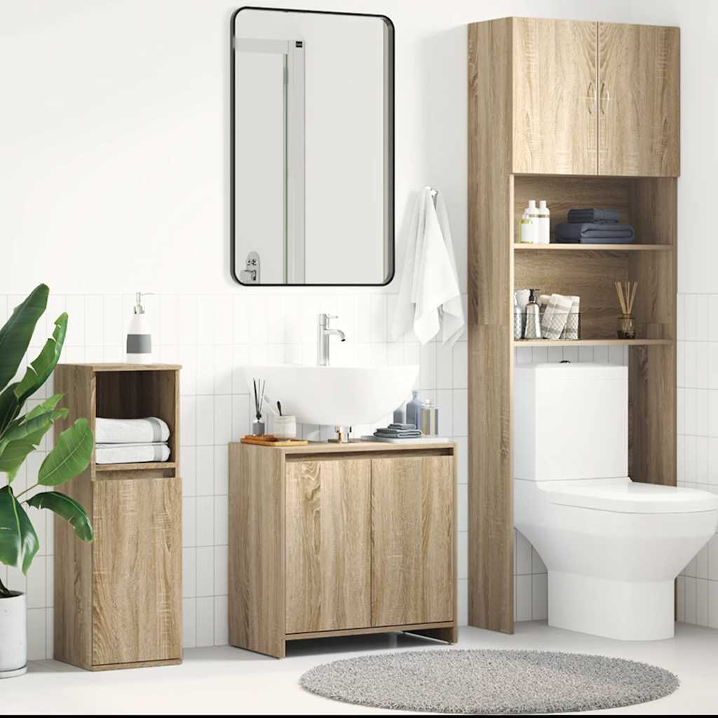 Mobile da Bagno Rovere Sonoma 60x33x61 cm Legno Multistrato | homemem39