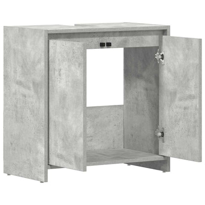 Mobile da Bagno Grigio Cemento 60x33x61 cm in Legno Multistrato | homemem39