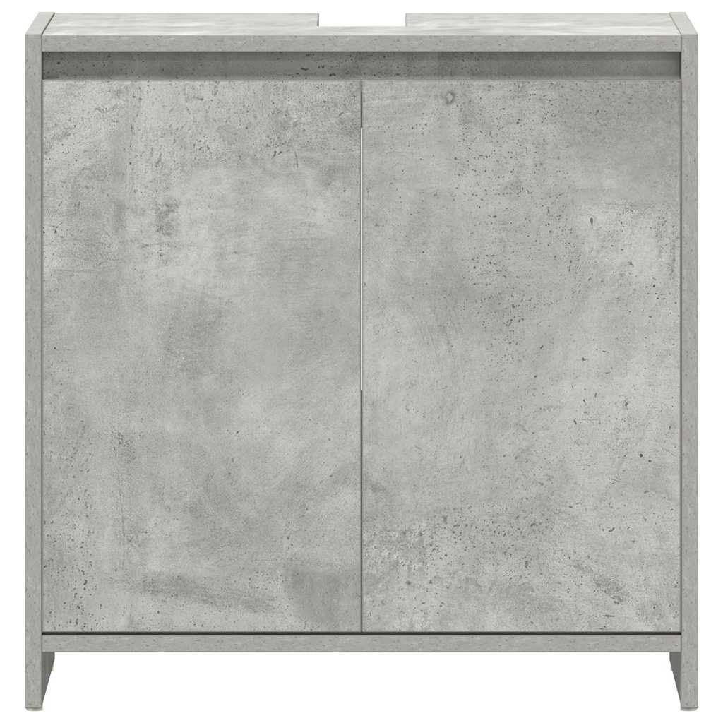 Mobile da Bagno Grigio Cemento 60x33x60 cm in Legno Multistrato
