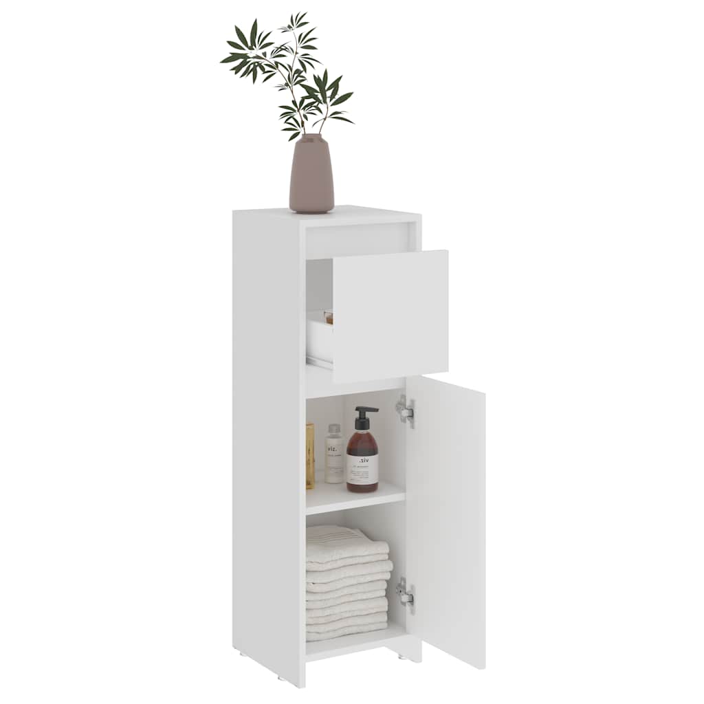 Armadio da Bagno Bianco 30x30x95 cm in Legno Multistrato | homemem39