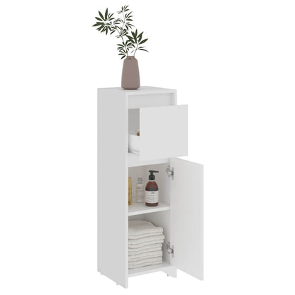 Armadio da Bagno Bianco 30x30x95 cm in Legno Multistrato | homemem39