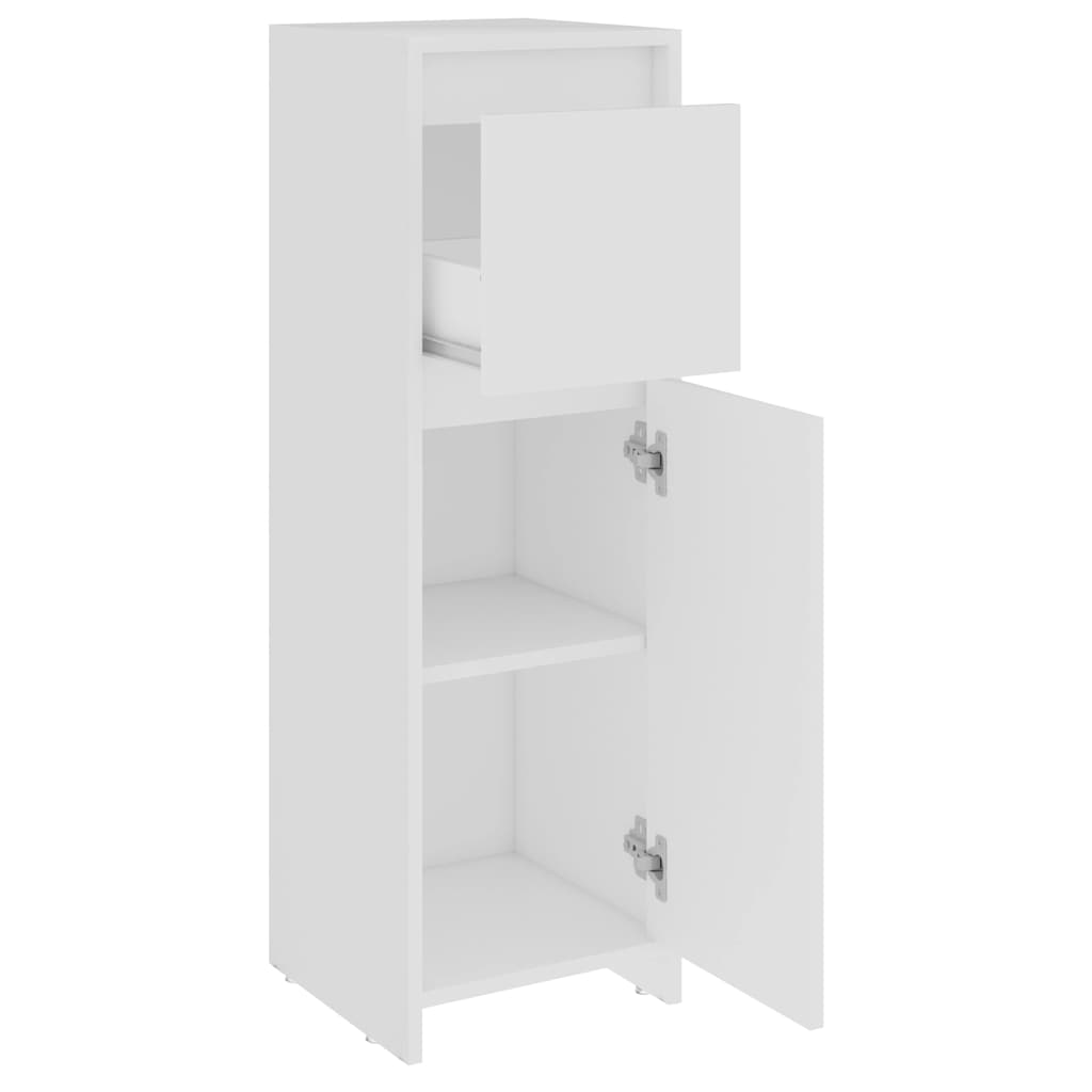 Armadio da Bagno Bianco 30x30x95 cm in Legno Multistrato | homemem39