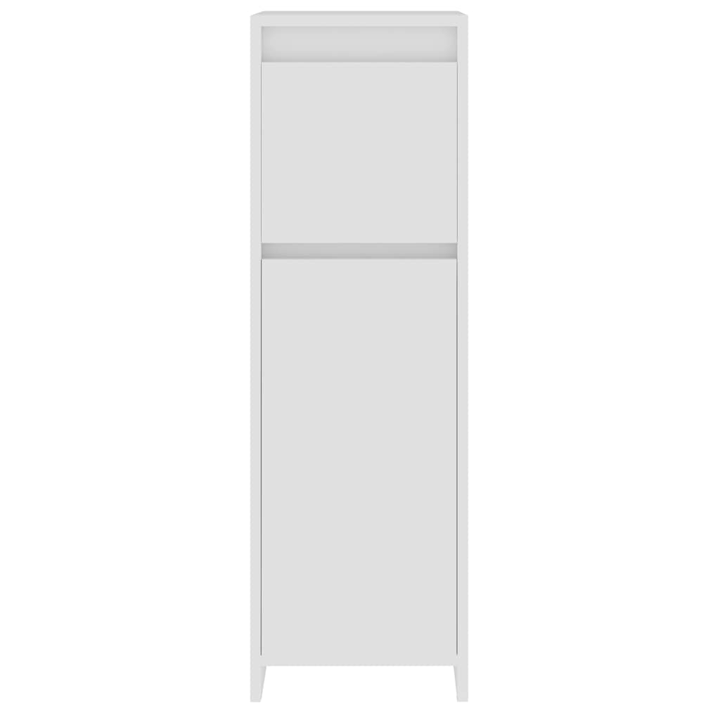 Armadio da Bagno Bianco 30x30x95 cm in Legno Multistrato | homemem39