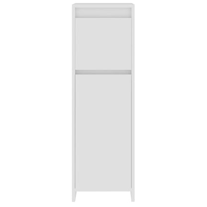 Armadio da Bagno Bianco 30x30x95 cm in Legno Multistrato | homemem39