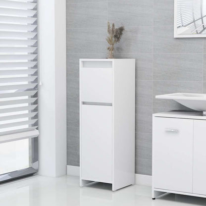 Armadio da Bagno Bianco 30x30x95 cm in Legno Multistrato | homemem39