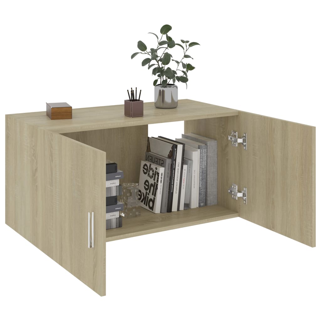 Armadietto da Parete Rovere Sonoma 80x39x40cm Legno Multistrato