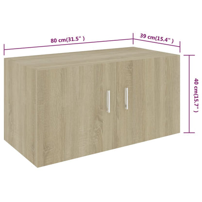 Armadietto da Parete Rovere Sonoma 80x39x40cm Legno Multistrato