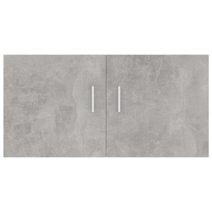 Armadietto Parete Grigio Cemento 80x39x40 cm Legno Multistrato | homemem39
