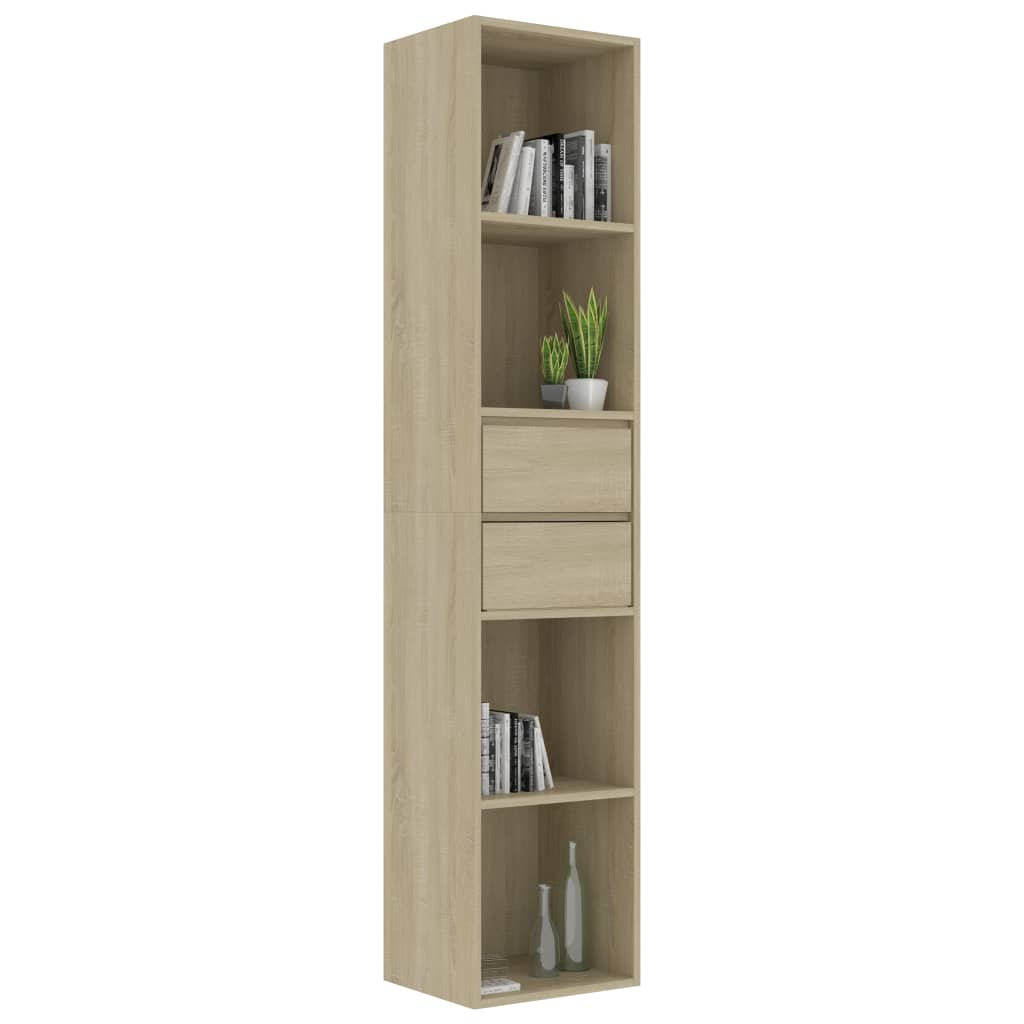 Libreria Rovere Sonoma 36x30x171 cm in Legno Multistrato | homemem39