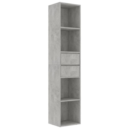 Libreria Grigio Cemento 36x30x171 cm in Legno Multistrato | homemem39