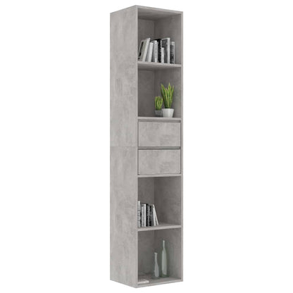 Libreria Grigio Cemento 36x30x171 cm in Legno Multistrato | homemem39