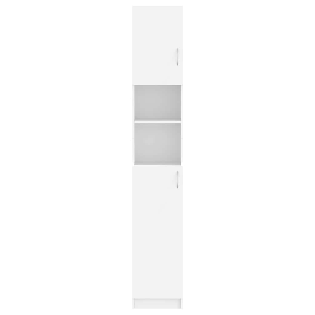 Armadio da Bagno Bianco 32x25,5x190 cm in Legno Ingegnerizzato