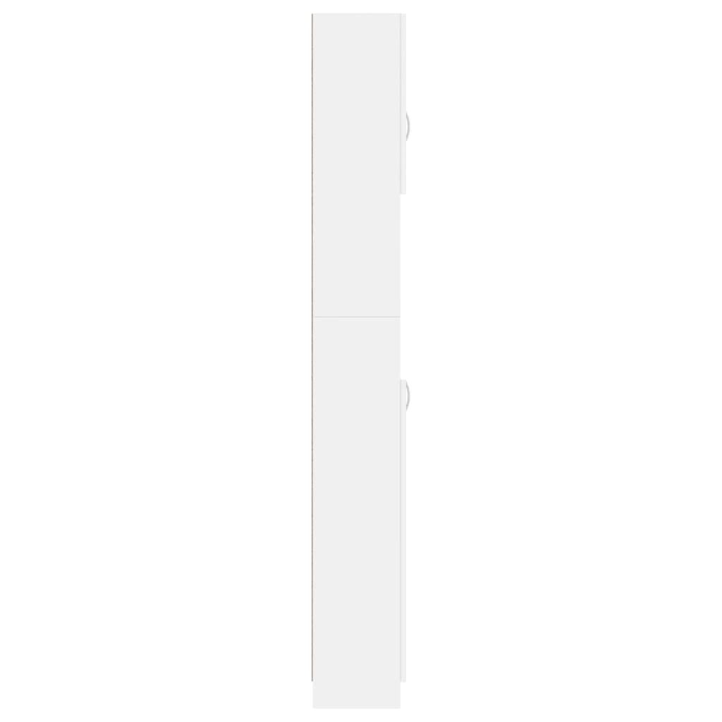 Armadio da Bagno Bianco 32x25,5x190 cm in Legno Ingegnerizzato | homemem39