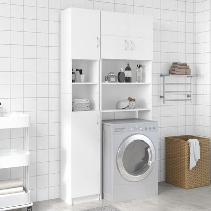 Armadio da Bagno Bianco 32x25,5x190 cm in Legno Ingegnerizzato | homemem39