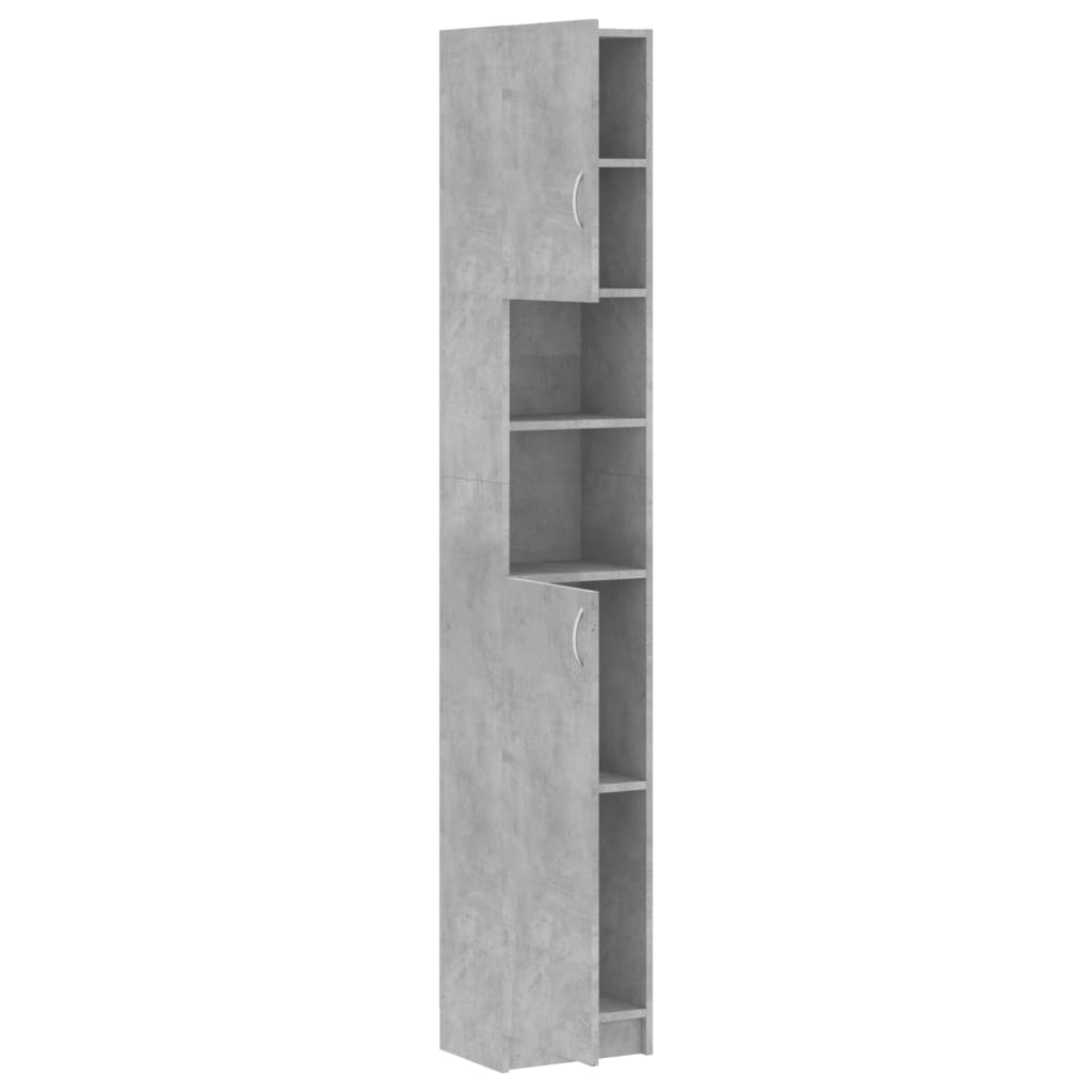 Mobile da Bagno Grigio Cemento 32x25,5x190 cm Legno Ingegnerizzato | homemem39