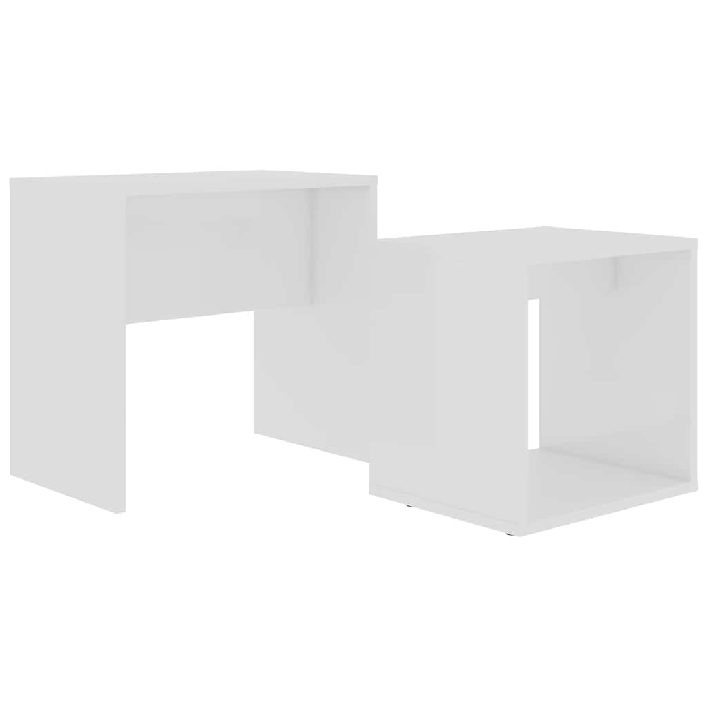 Tavolino da Salotto Bianco 48x30x45 cm in Legno Multistrato | homemem39