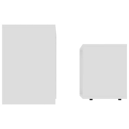 Tavolino da Salotto Bianco 48x30x45 cm in Legno Multistrato | homemem39