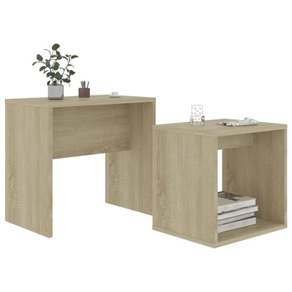 Set Tavolini Salotto Rovere Sonoma 48x30x45cm Legno Multistrato | homemem39