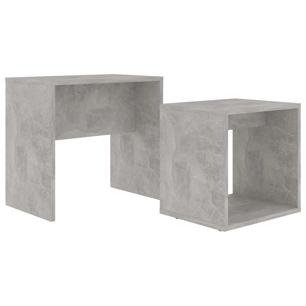 Set Tavolini da Salotto Grigio Cemento 48x30x45 cm Multistrato | homemem39